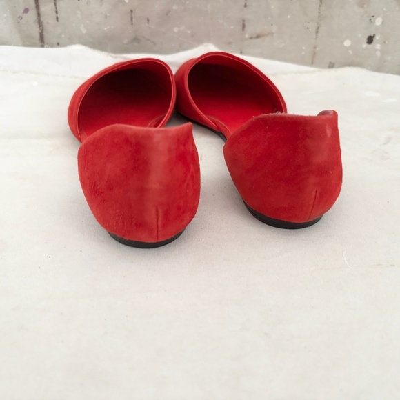 Jenni Kayne D'Orsay Red Suede Flats - Picture 6 of 8